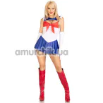 Костюм Сейлор Мун Leg Avenue Sexy Sailor, бело-синий: платье + перчатки - Фото №1