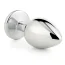 Анальная пробка с прозрачным кристаллом Gleaming Love Silver Plug M, серебристая - Фото №2