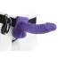 Полый страпон с вибрацией Fetish Fantasy Series 7 Vibrating Hollow Strap-On with Balls, фиолетовый - Фото №2