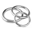 Набір ерекційних кілець Unbendable Cock Ball Ring & Glans Ring Set, срібний - Фото №1
