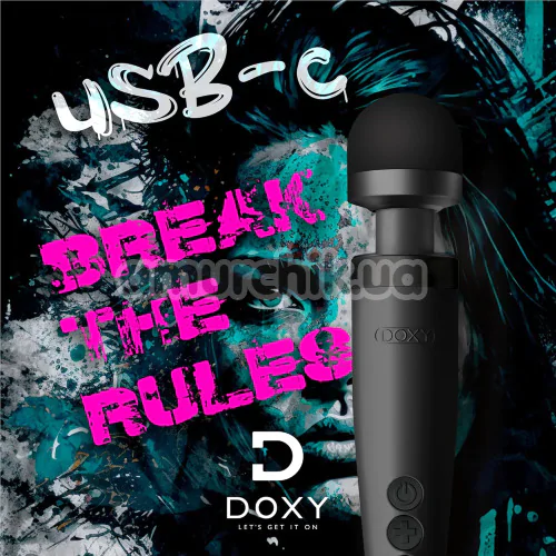 Универсальный вибромассажер Doxy 3 USB-C, черный