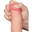 Фалоімітатор Sliding-Skin Dual Layer Dong 8 з маленькою мошонкою, тілесний - Фото №13