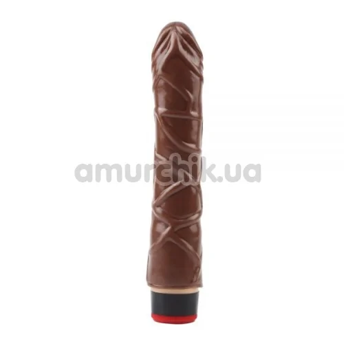 Вібратор Real Touch XXX 9 з великою голівкою, коричневий
