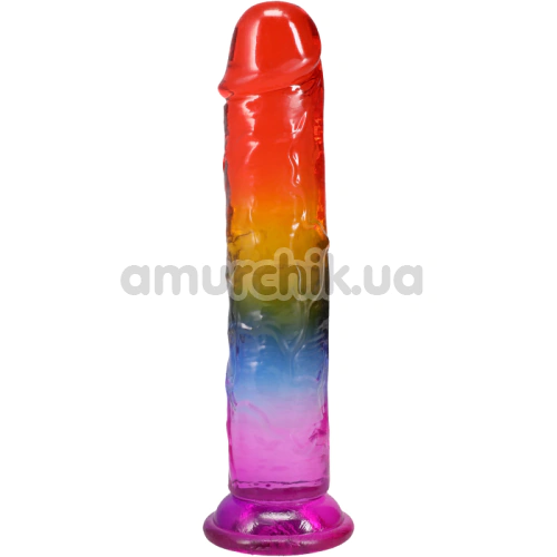 Фалоімітатор Doc Johnson Crystal Jellies Classic Dong 8.5, мультикольоровий