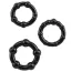 Набор эрекционных колец Star Night 3 Cock Ring Set, черный - Фото №1