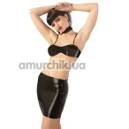Спідничка Latex Mini Skirt, чорна - Фото №1