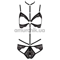 Боді Abierta Fina Velvet Body, чорне - Фото №1