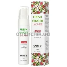 Возбуждающий гель с охлаждающим эффектом Exsens Play Fresh Ginger Lychee, 15 мл - Фото №1