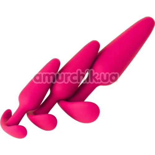 Набір з 3 анальних пробок  Toyfa Popo Pleasure 731332, фіолетовий