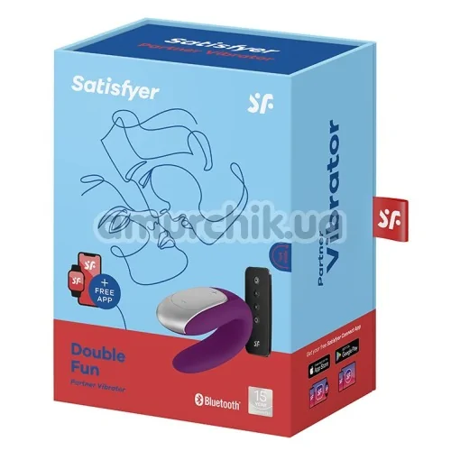 Вибратор Satisfyer Double Fun Partner Vibrator, фиолетовый