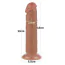 Фаллоимитатор Sliding-Skin Dual Layer Dong 8 без мошонки, светло-коричневый - Фото №9