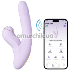 Вібратор з поштовхами, пульсацією і підігрівом Svakom DuoGlow, фіолетовий - Фото №1