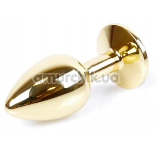 Анальная пробка с фиолетовым кристаллом Exclusivity Jewellery Gold Plug, золотая