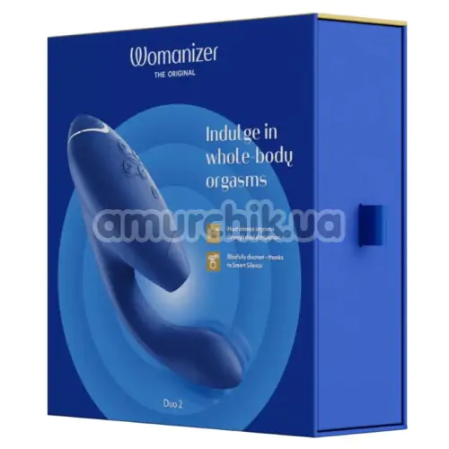Вибратор Womanizer Duo 2, синий