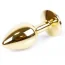 Анальная пробка с фиолетовым кристаллом Exclusivity Jewellery Gold Plug, золотая - Фото №6