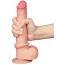 Фаллоимитатор Sliding-Skin Dual Layer Dong 9 с мошонкой, телесный - Фото №9