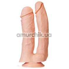 Подвійний фалоімітатор LoveToy Mega Double Dildo 12, тілесний - Фото №1