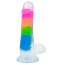 Фалоімітатор Neo Elite Glow In The Dark Rainbow Rave 6.5, різнокольоровий - Фото №3