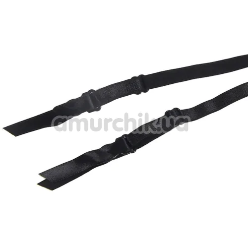 Комплект Star Night Lace Rose Set, черный: пояс для чулок + трусики-стринги