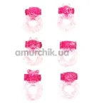 Набор из 6 виброколец New Magic Stretch Rings, розовый - Фото №1