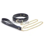 Ошейник с поводком Bondage Couture Collar & Leash, синий - Фото №1