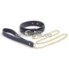 Ошейник с поводком Bondage Couture Collar & Leash, синий - Фото №1