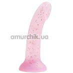 Фаллоимитатор Alume Glitter Silicone Dildo, розовый - Фото №1