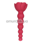 Анальний ланцюжок + віброкуля Lux Active Champion Rose, червоний - Фото №1