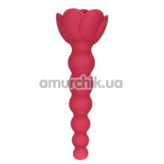 Анальная цепочка + вибропуля Lux Active Champion Rose, красная - Фото №1