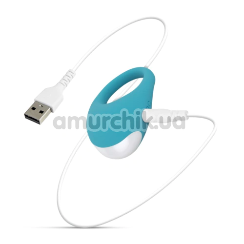 Виброкольцо для члена Cala Azul Jose Vibrating Cockring, голубое