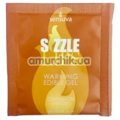 Оральний гель з зігріваючим ефектом Sensuva Sizzle Lips Cinnamon Pastry - булочка з корицею, 6 мл - Фото №1