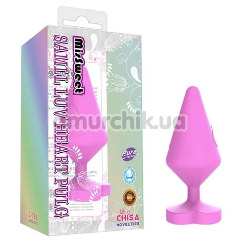 Анальна пробка MisSweet Luv Heart Plug Small, рожева