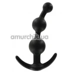 Анальная пробка Lovetoy Lure Me Butt Plug Slim с шариками, черная - Фото №1