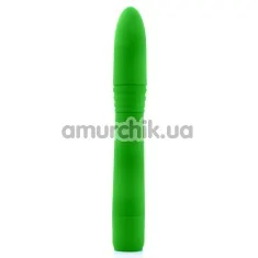 Вібратор Neon Luv Touch Ribbed Slims, зелений - Фото №1