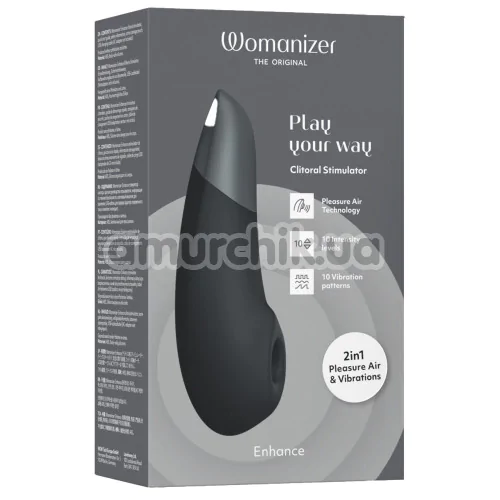 Симулятор орального секса для женщин Womanizer Enhance, черный