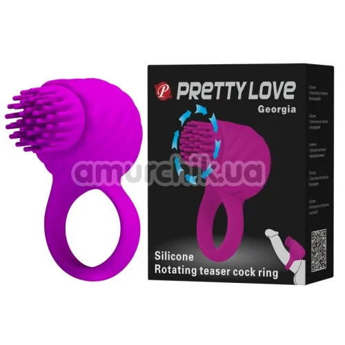 Виброкольцо Pretty Love Georgia, розовое