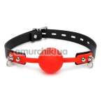 Кляп с кольцами DS Fetish Silicone Ball Gag, красный - Фото №1