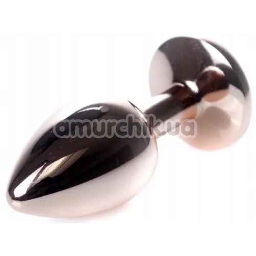 Анальная пробка с розовым кристаллом Exclusivity Jewellery Red Gold Plug, золотая