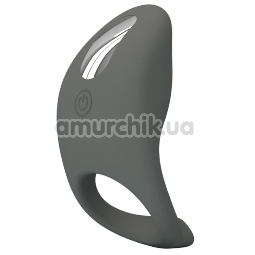 Віброкільце для члена Pretty Love Gemma, сіре - Фото №1