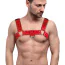 Портупея Feral Feelings Bulldog Harness Leather, червона - Фото №1