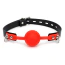 Кляп с кольцами DS Fetish Silicone Ball Gag, красный