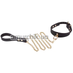 Ошейник с поводком Roomfun Silicone Collar With Leash, черный - Фото №1