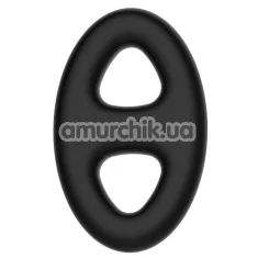 Эрекционное кольцо Crazy Bull Super Soft Silicone Cock Ring овальное, черное - Фото №1