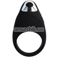 Ерекційне кільце з вібрацією Virgite Essentials Essential Loop Vibrating Cock Ring, чорне - Фото №1