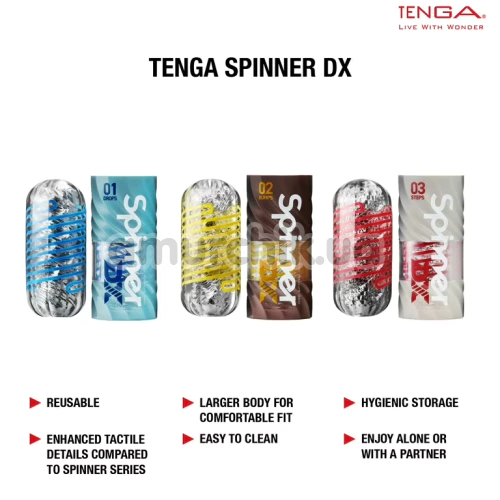 Мастурбатор Tenga Spinner DX 03 Steps, прозорий
