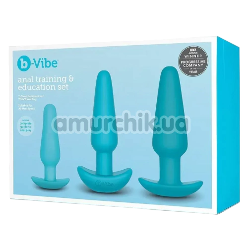 Набір анальних іграшок B-Vibe Anal Training & Education Set, бірюзовий
