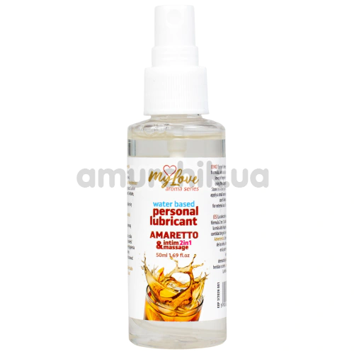 Масажний лубрикант MyLove Aroma Series Personal Lubricant 2in1 Amaretto - амаретто, 50 мл - Фото №1