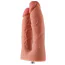 Подвійний фалоімітатор-насадка Hismith Silicone Double Penetrator Dildo 7.4, тілесний - Фото №3