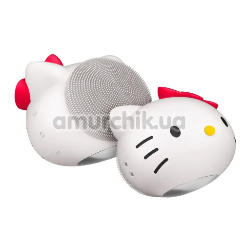 Ультразвуковая щетка для лица Geske Sonic Facial Brush 4 in 1 - Hello Kitty Head, белая - Фото №1