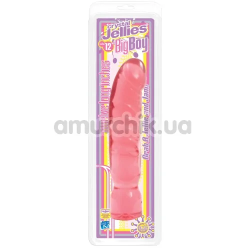 Фаллоимитатор Crystal Jellies Big Boy 30 см, розовый